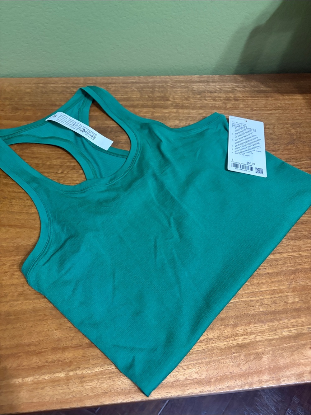 Lululemon swiftly Tech 2.0 Green Racerback Tank Top